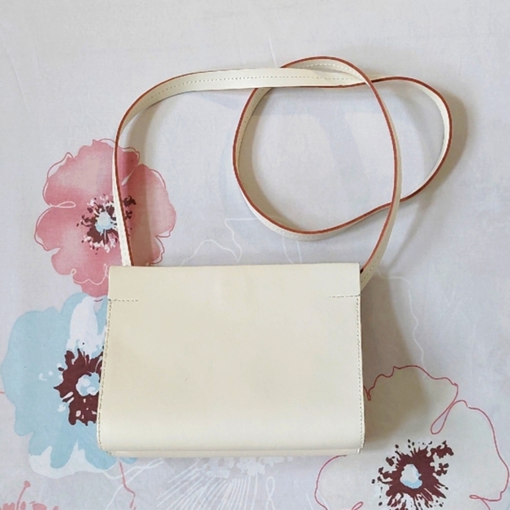 COS Small Cream White Leather Crossbody Bag